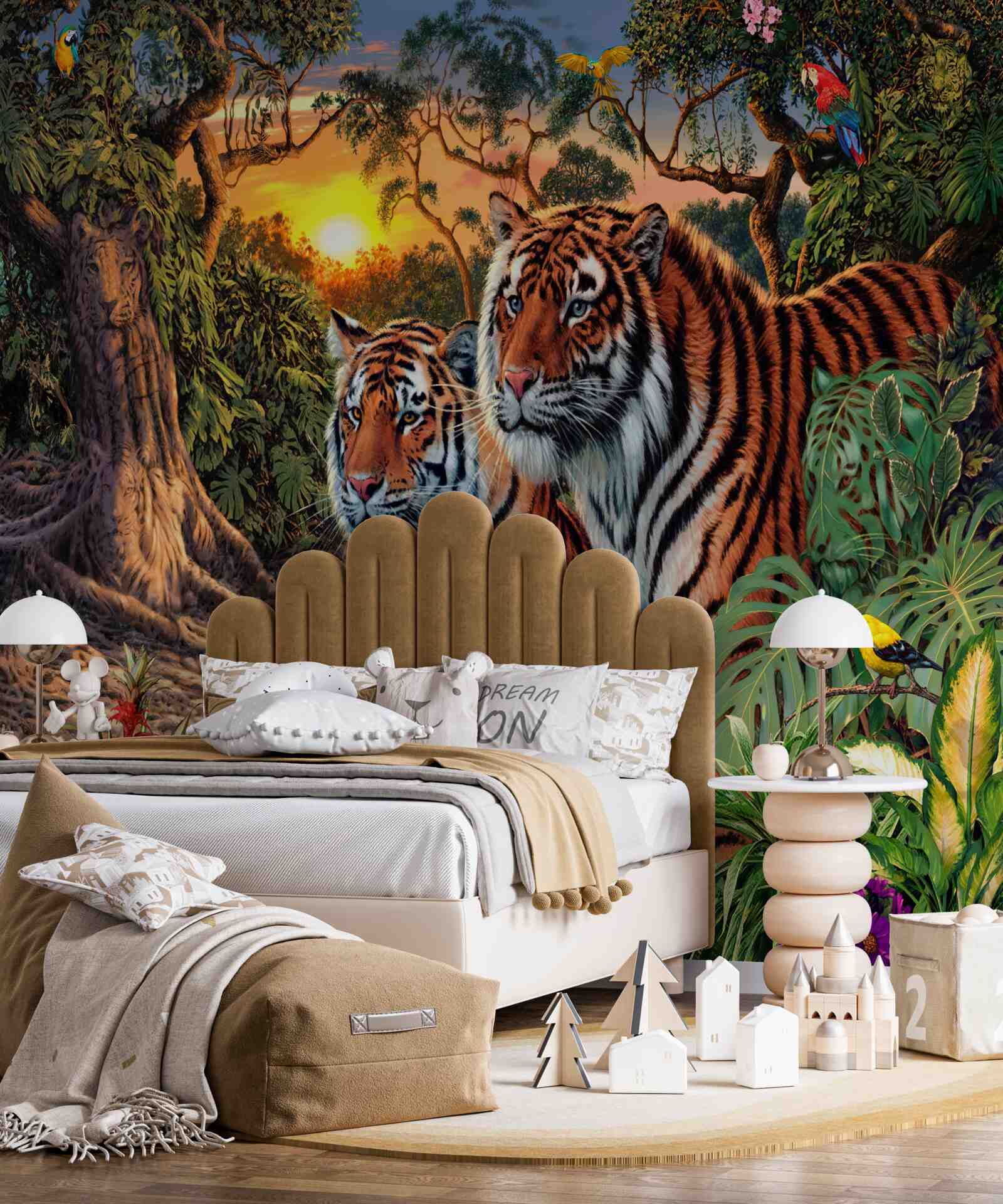 Fototapeta tigrí rodinka v lesoch