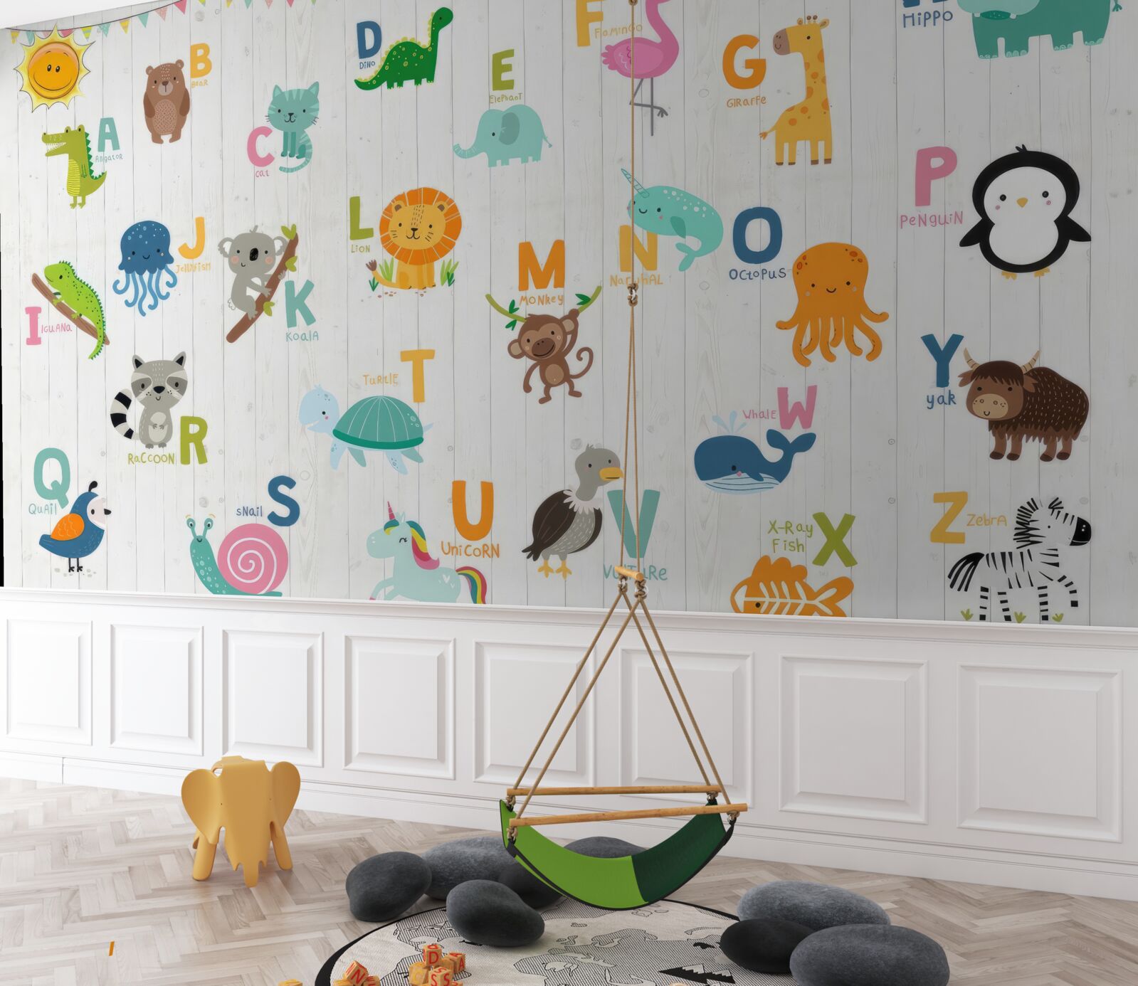 Fototapeta abeceda s obrázkami zvierat