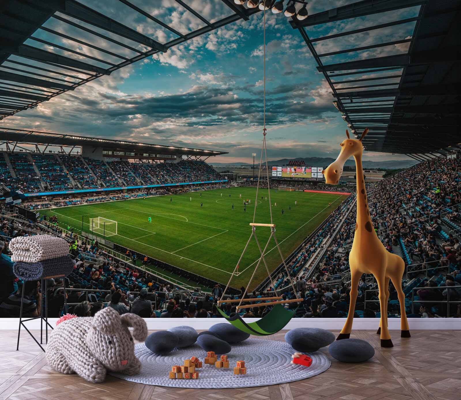 Fototapeta zápas vo futbalovej aréne