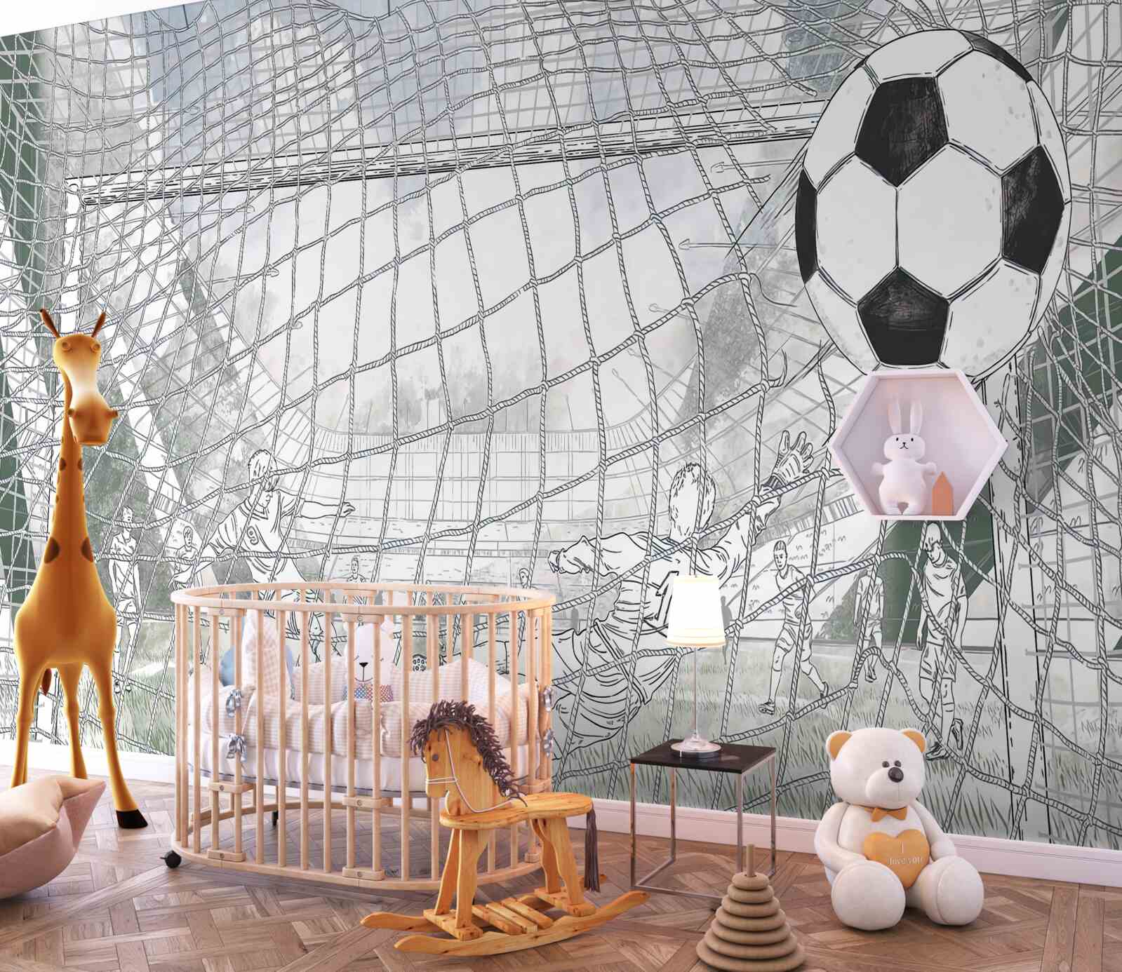 Fototapeta obrysy futbalistov na ihrisku