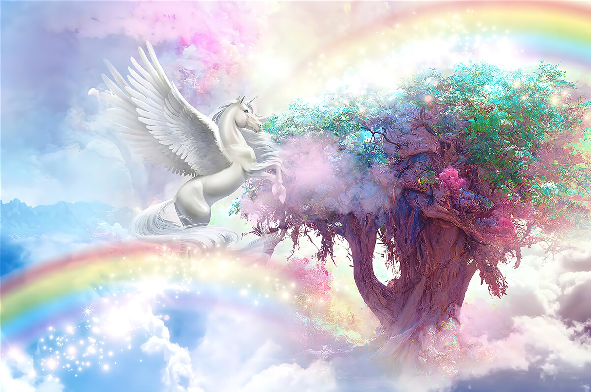 Fototapeta pegas letí na strom