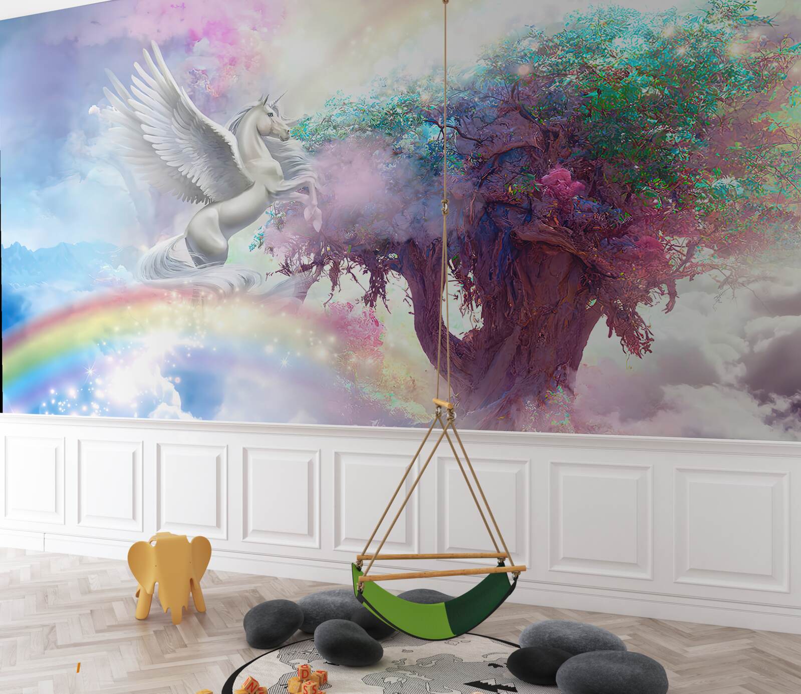 Fototapeta pegas letí na strom