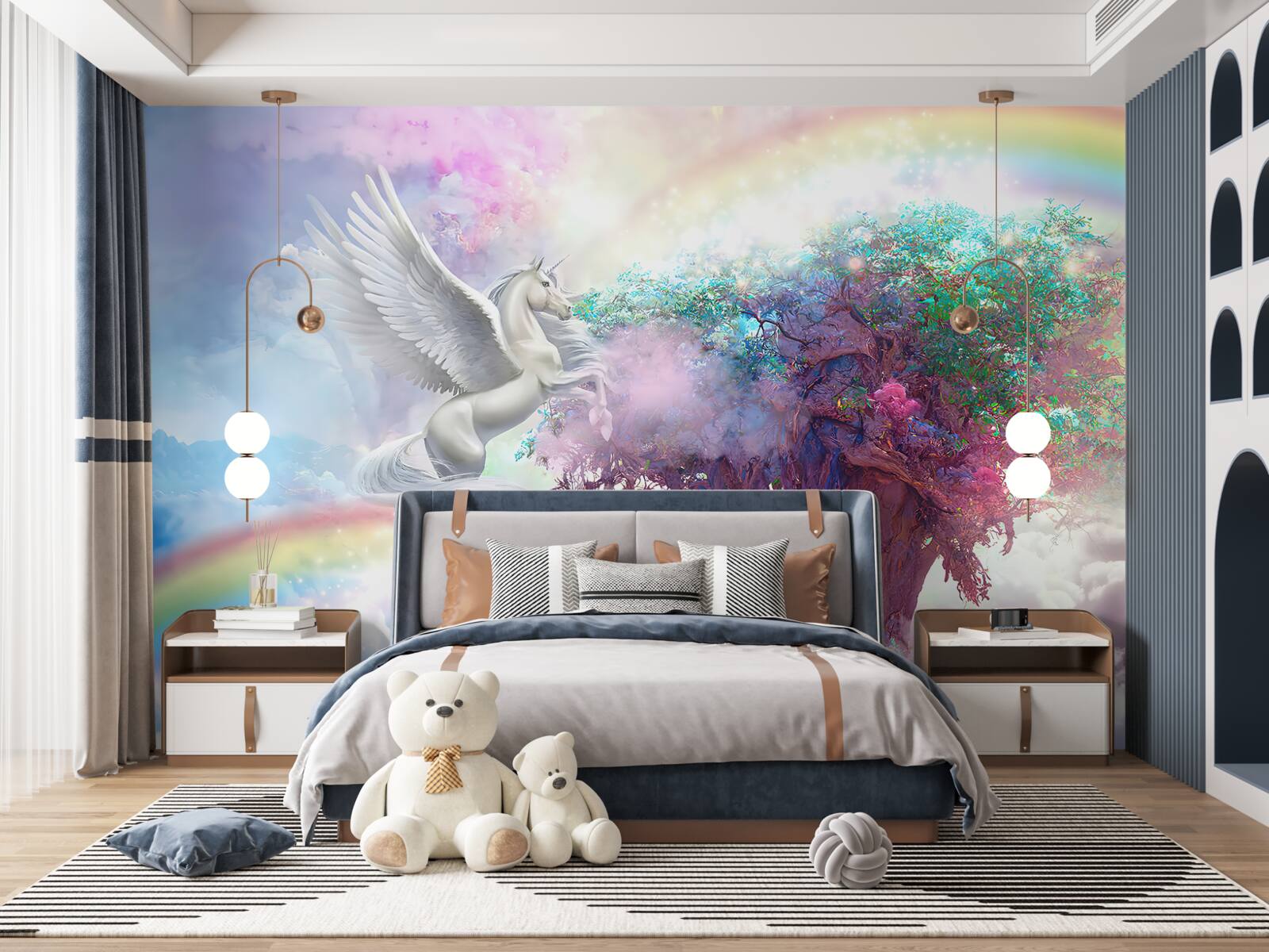 Fototapeta pegas letí na strom