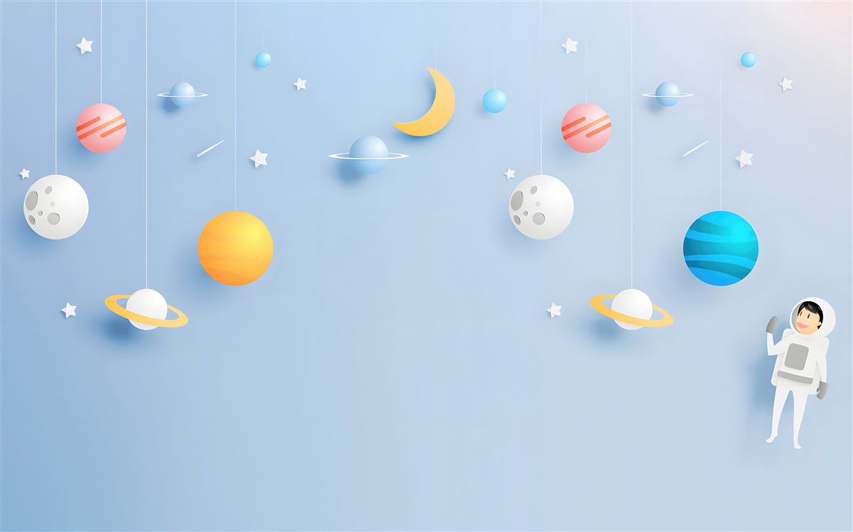 Fototapeta astronaut obklopený planétami