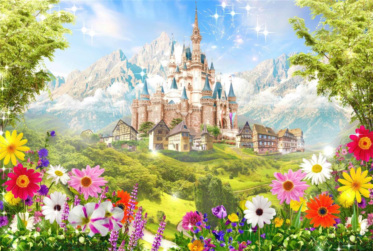 Fototapeta magická pevnosť medzi horskými štítmi