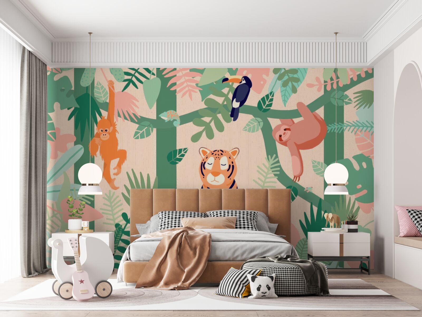 Fototapeta zvieratá sa hrajú v džungli