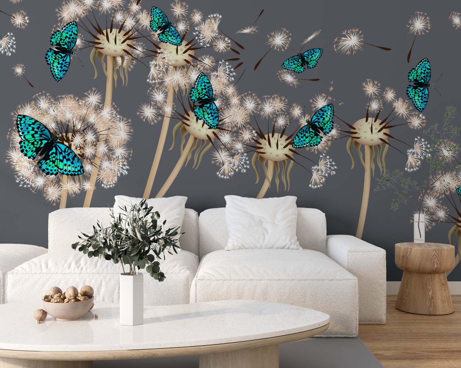 Fototapeta púpavy a motýle