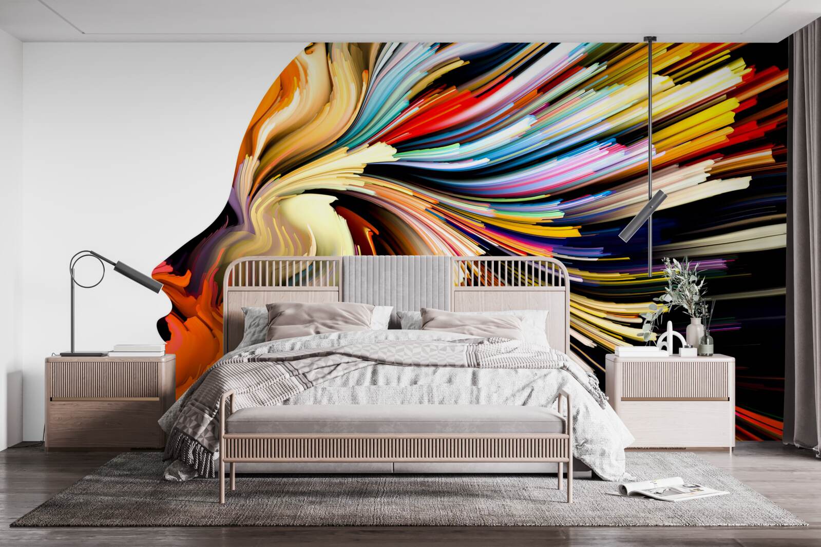 Fototapeta dievčenské kontúry v sýtych odtieňoch