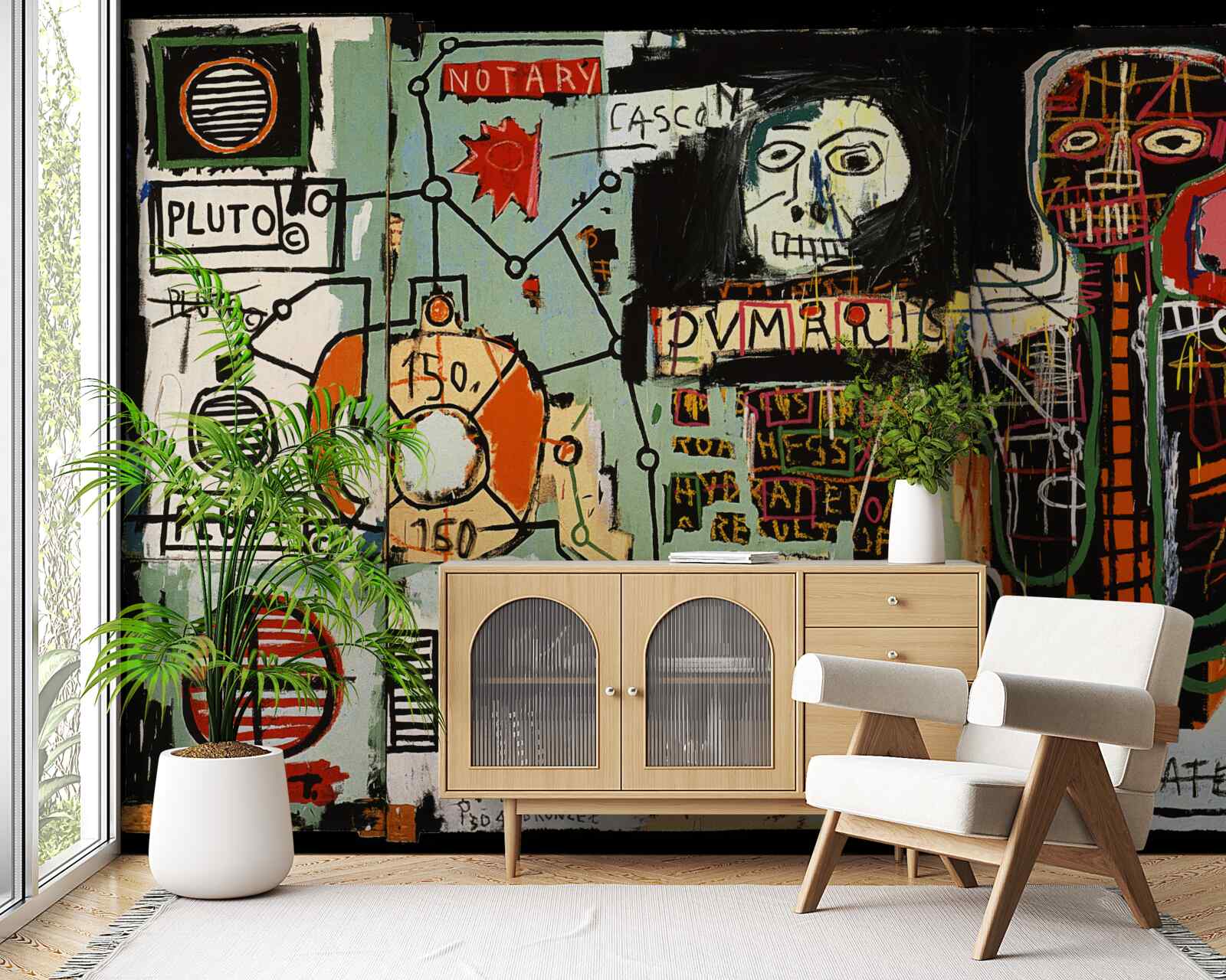 Fototapeta tmavé maľby a nápisy na stenách