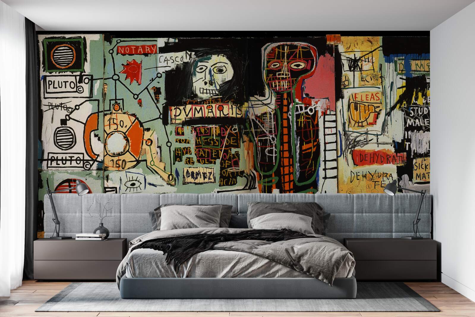 Fototapeta tmavé maľby a nápisy na stenách