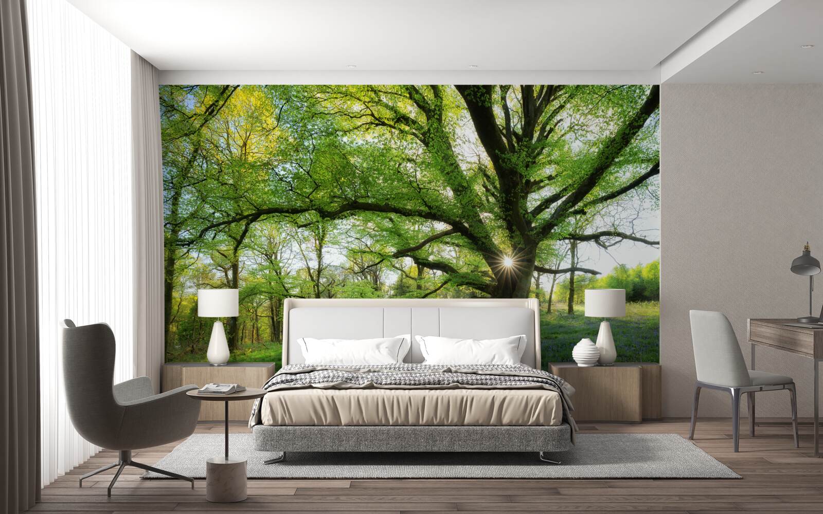 Fototapeta krásny zelený les