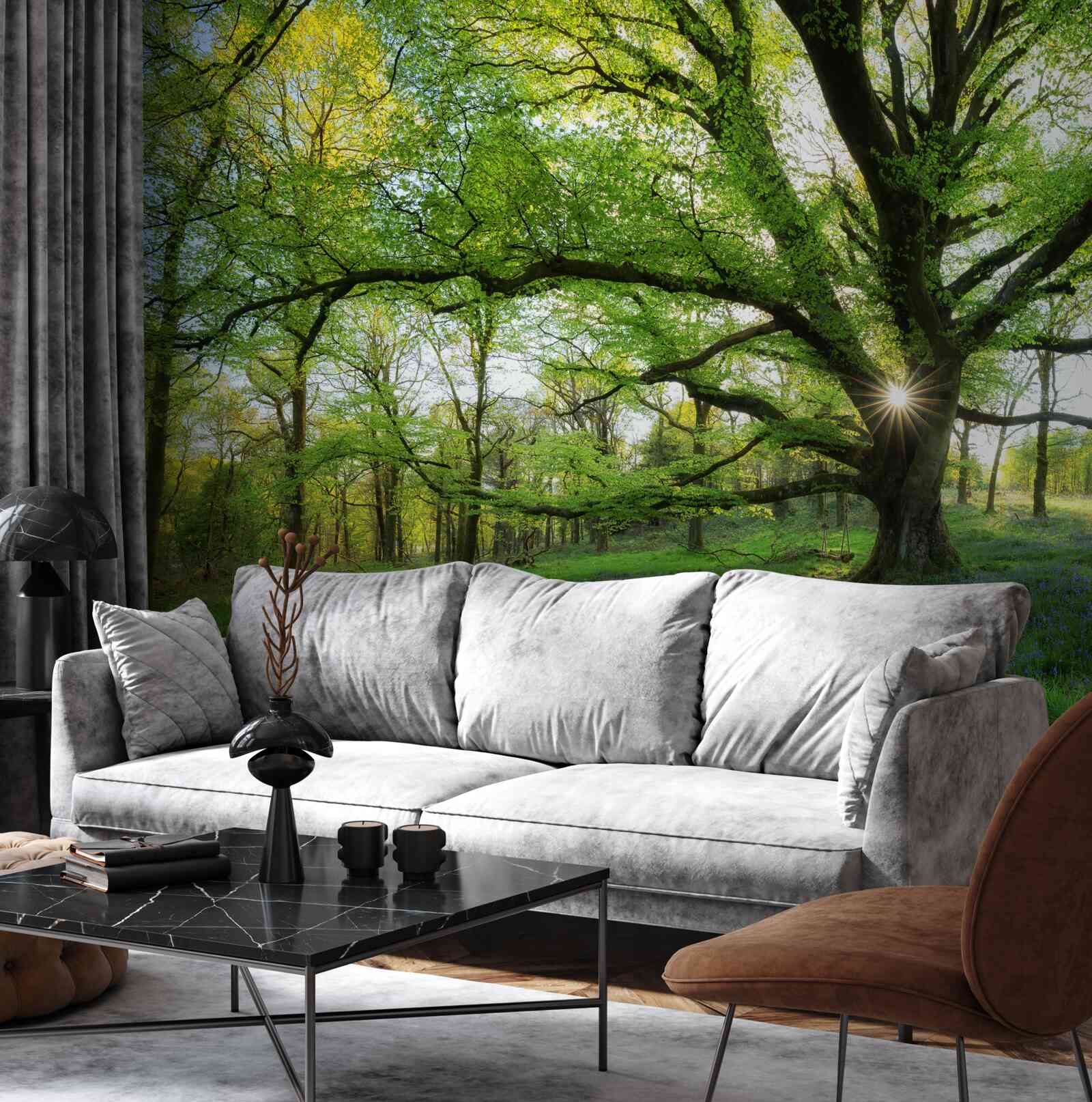 Fototapeta krásny zelený les