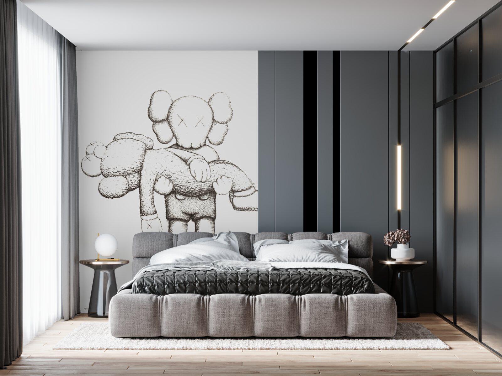 Fototapeta jeden hrdina drží druhého v náručí