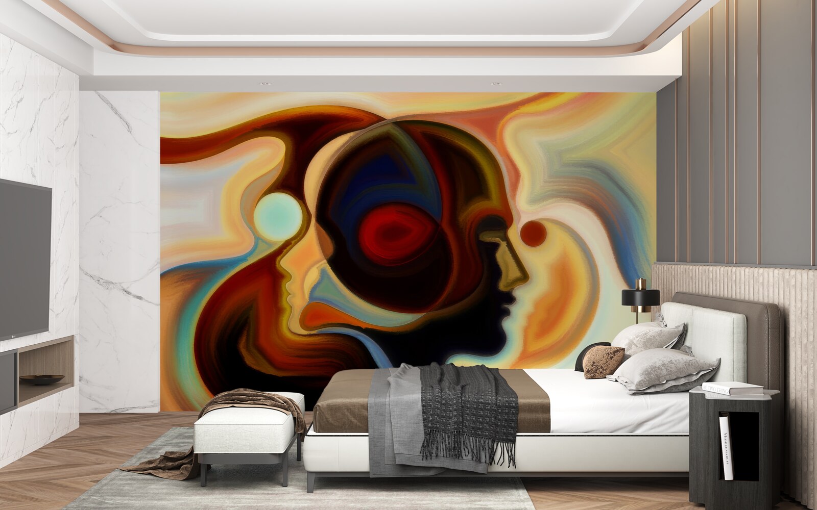 Fototapeta svetlé obrazy mladého muža a dievčaťa