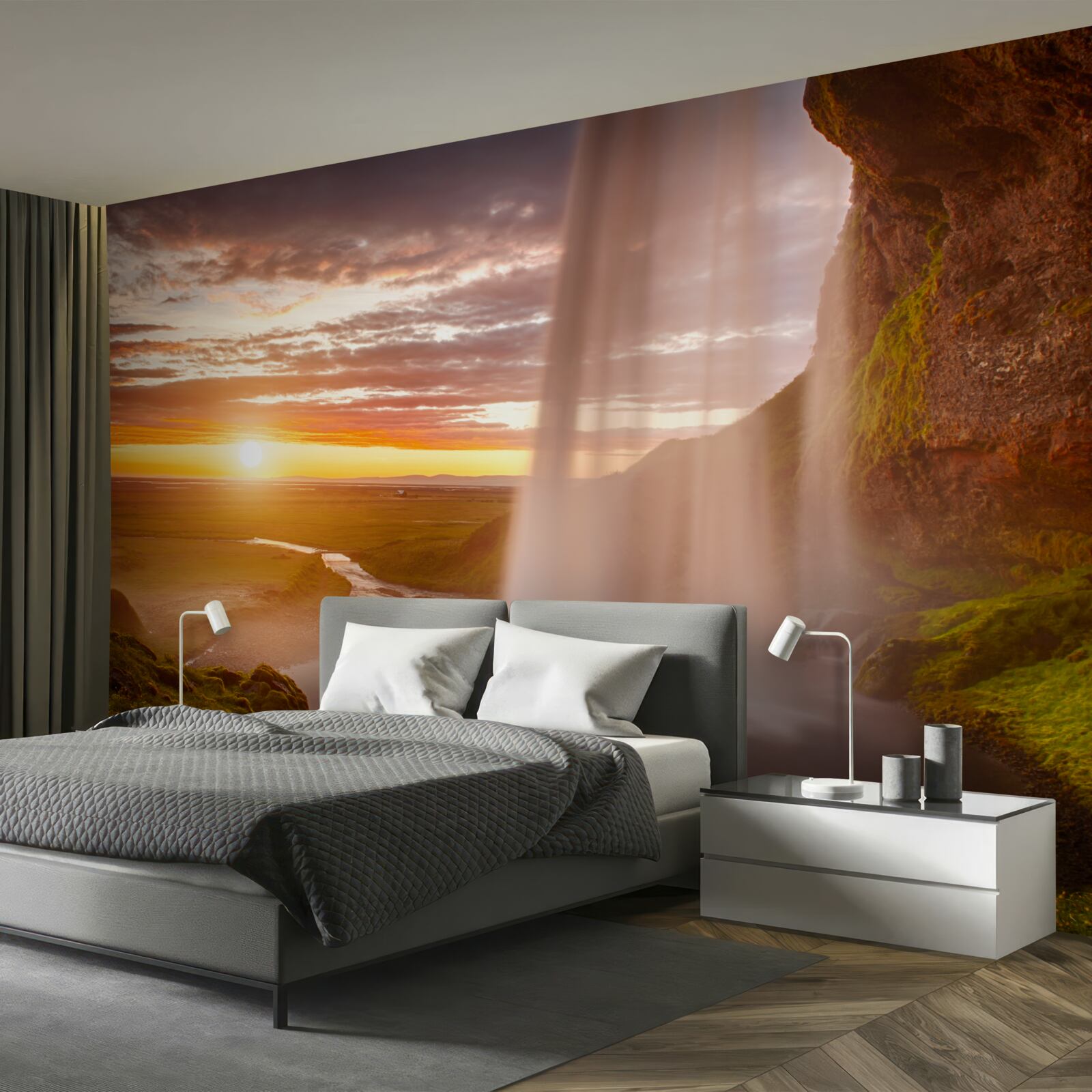 Fototapeta prúdy vody padajúce z vodopádu