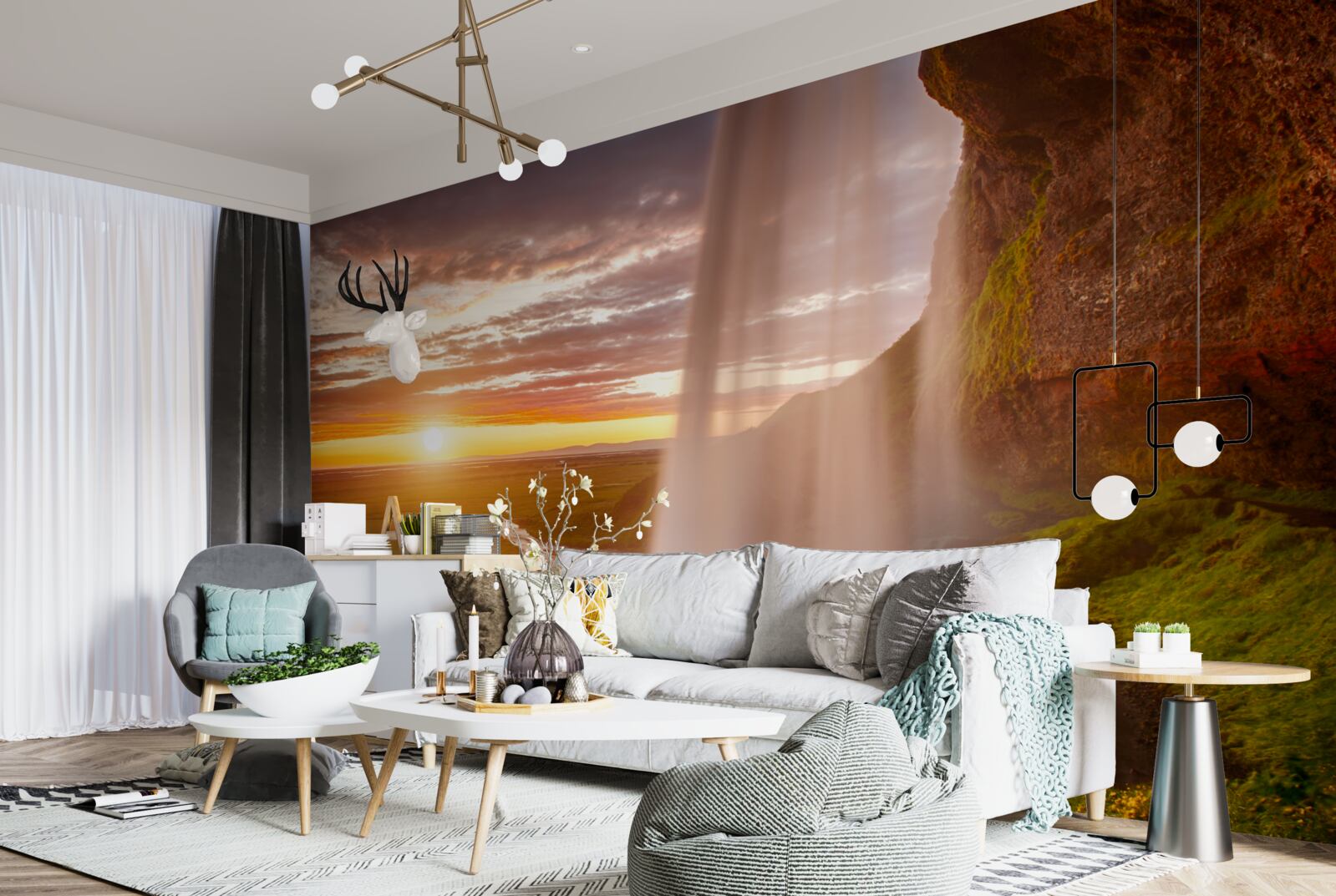 Fototapeta prúdy vody padajúce z vodopádu