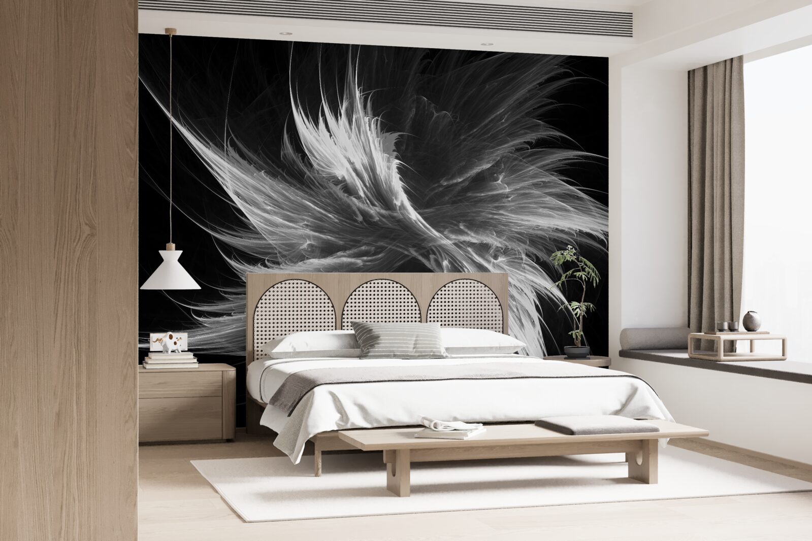 Fototapeta čierne pozadie proti oslnivým škvrnám