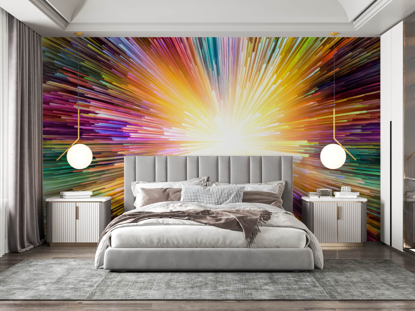 Fototapeta jasné záblesky rôznych farieb