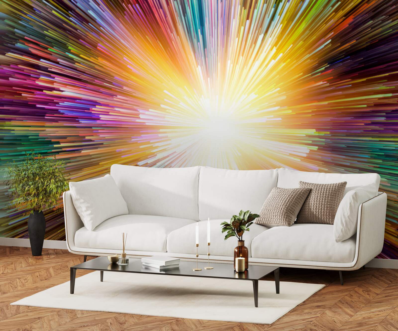 Fototapeta jasné záblesky rôznych farieb