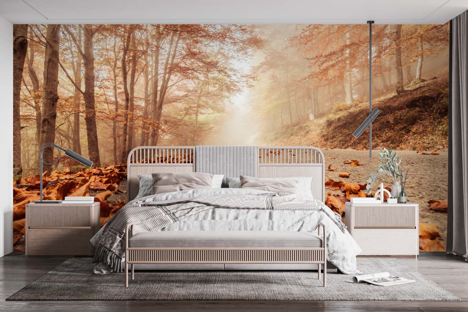 Fototapeta listy ležia ako zlatý koberec