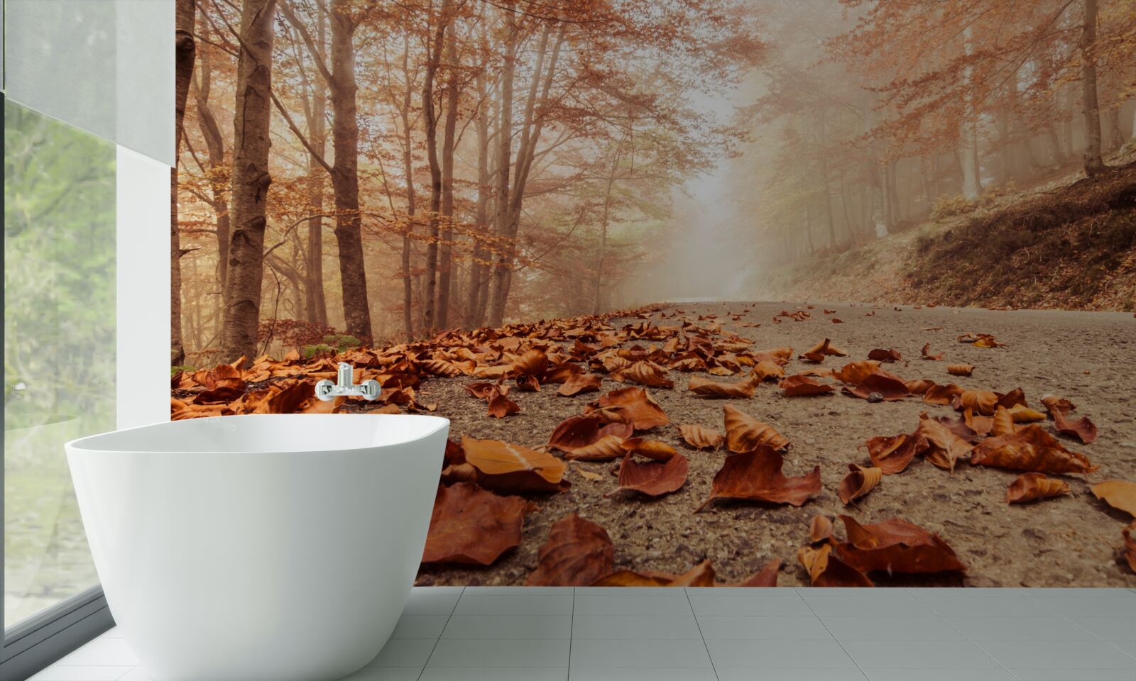 Fototapeta listy ležia ako zlatý koberec