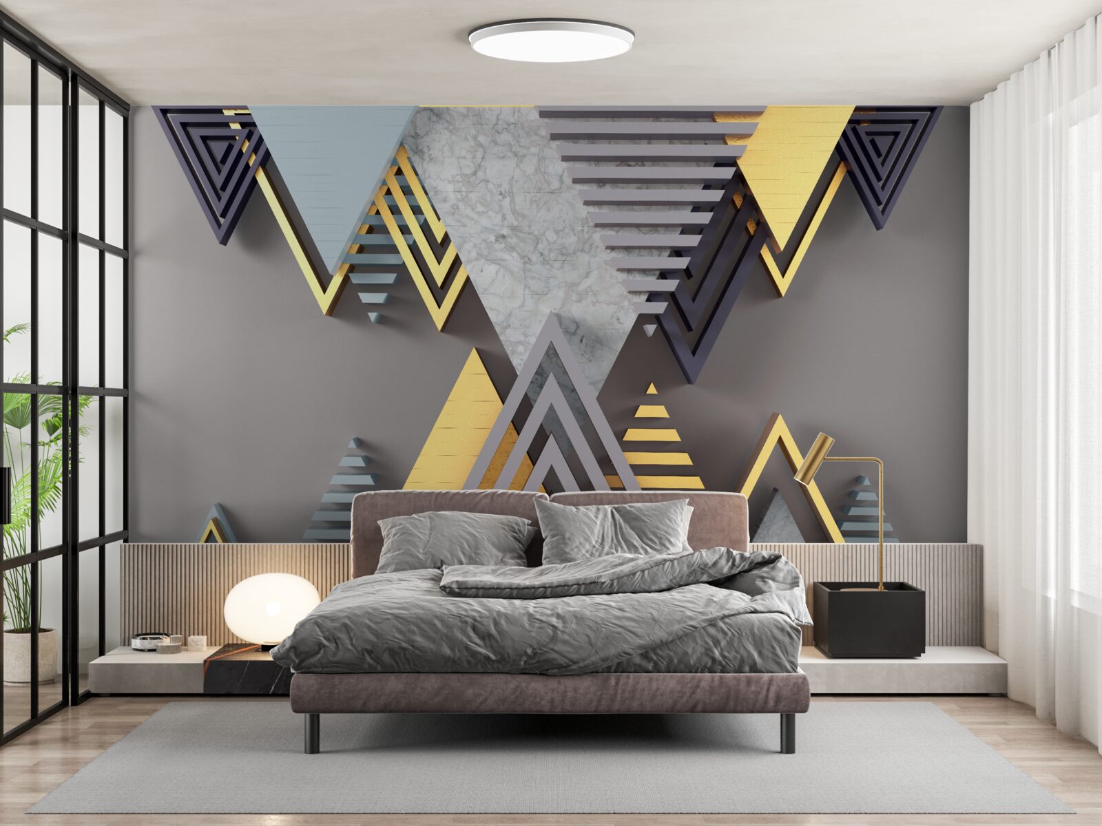 Fototapeta rôzne tvary a farby trojuholníkov