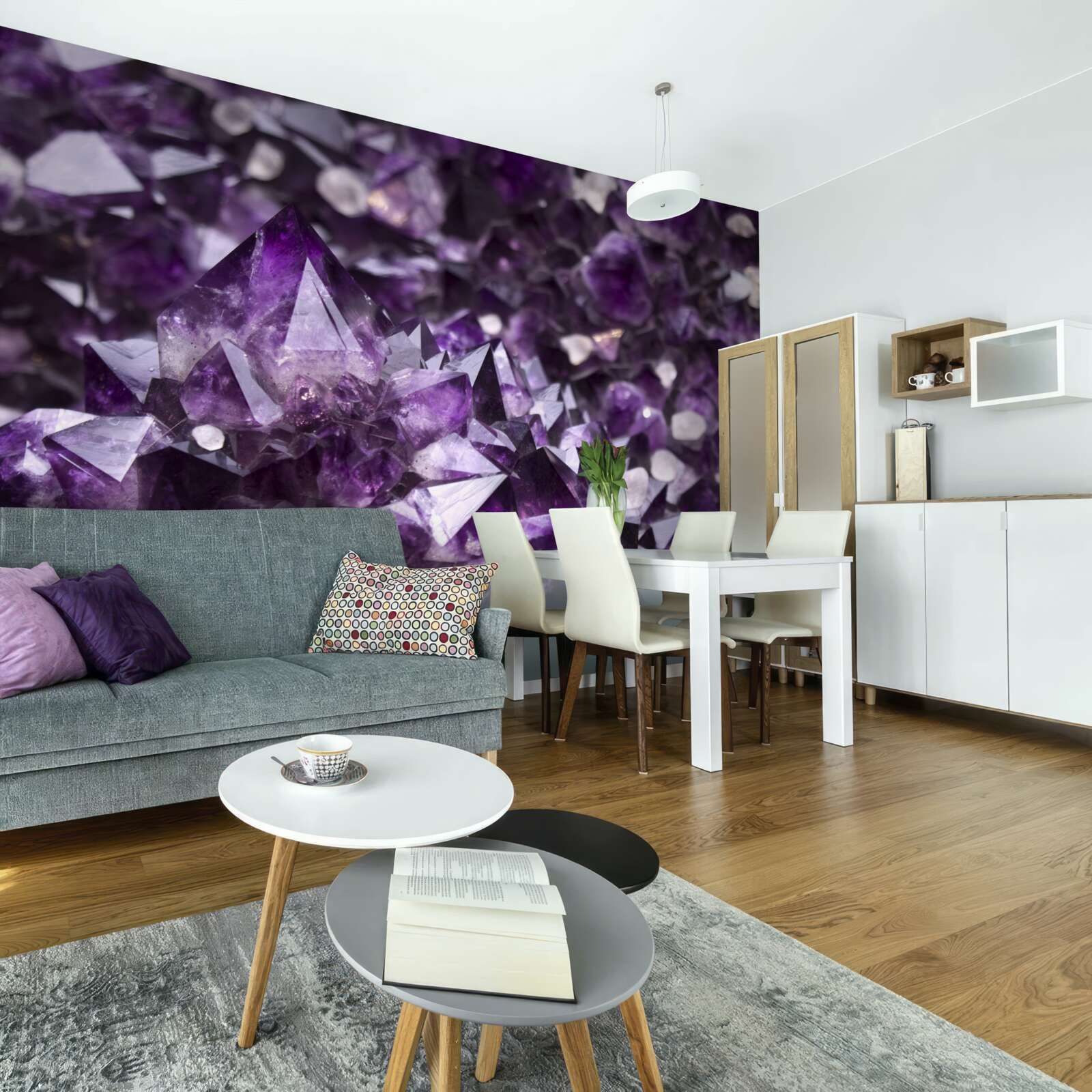 Fototapeta fialové kryštály