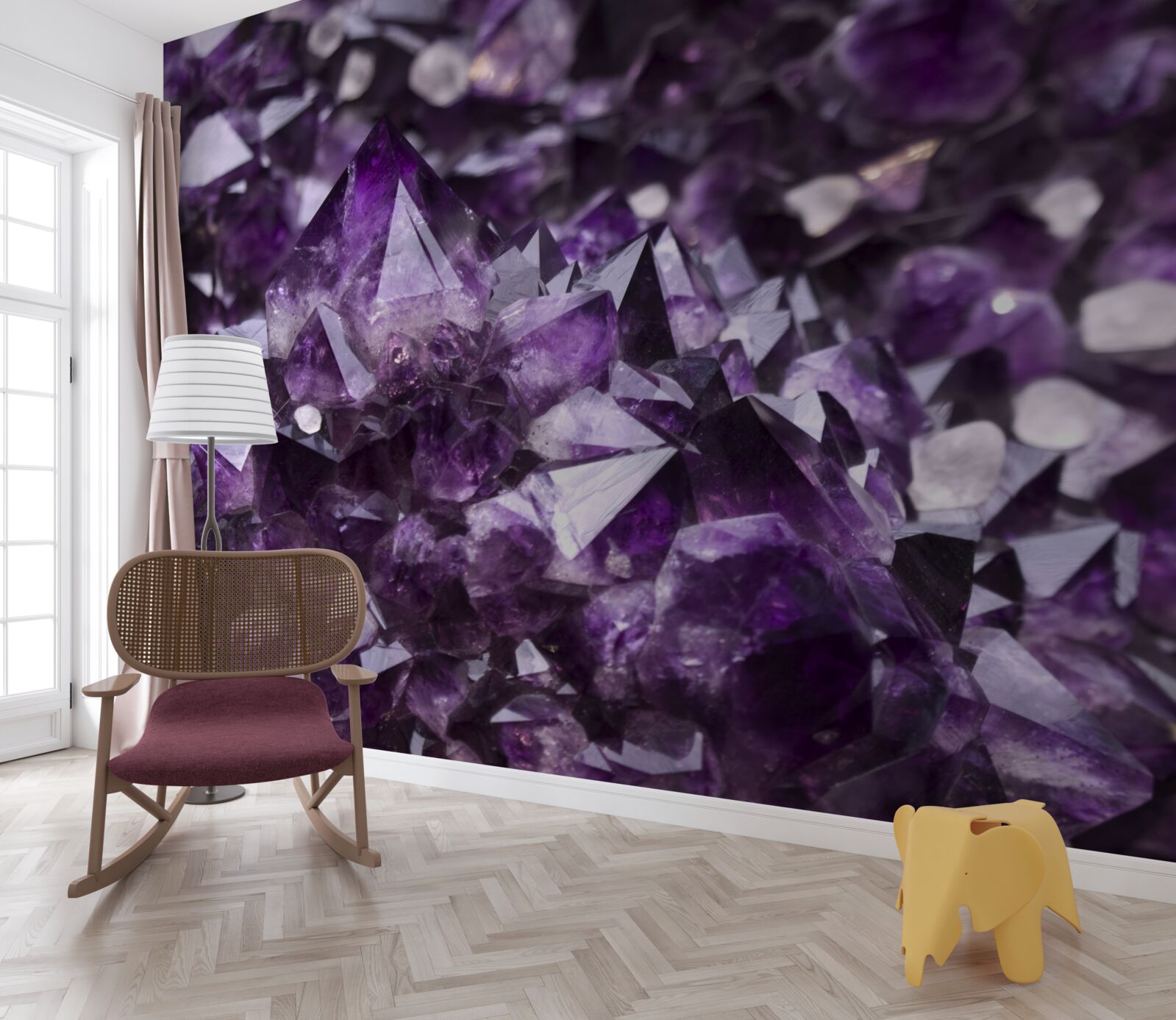 Fototapeta fialové kryštály