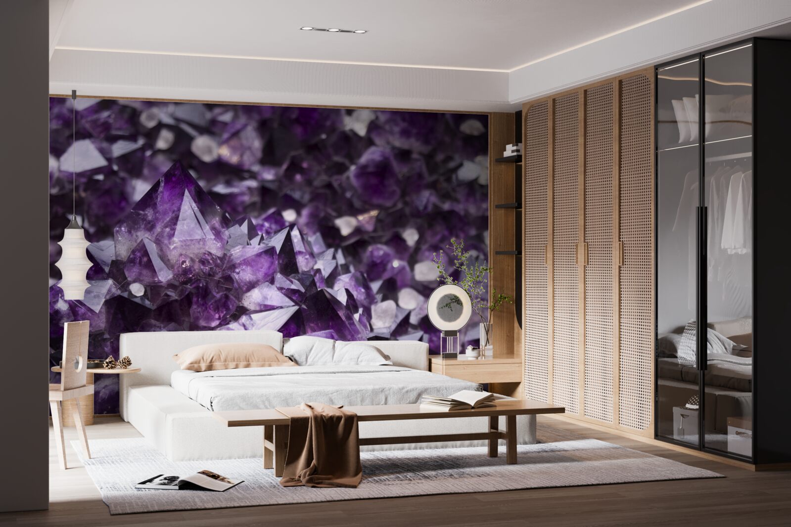 Fototapeta fialové kryštály