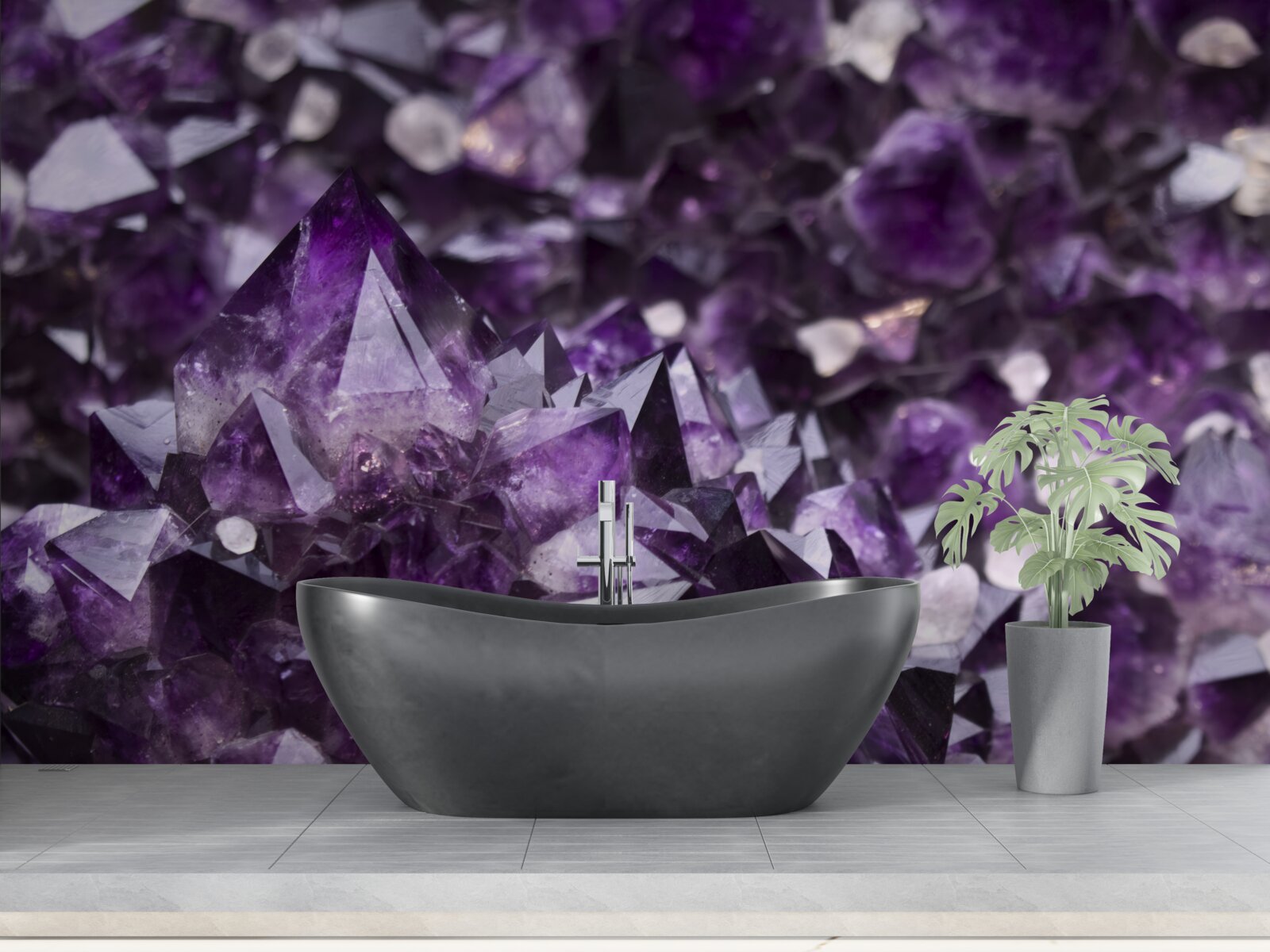 Fototapeta fialové kryštály