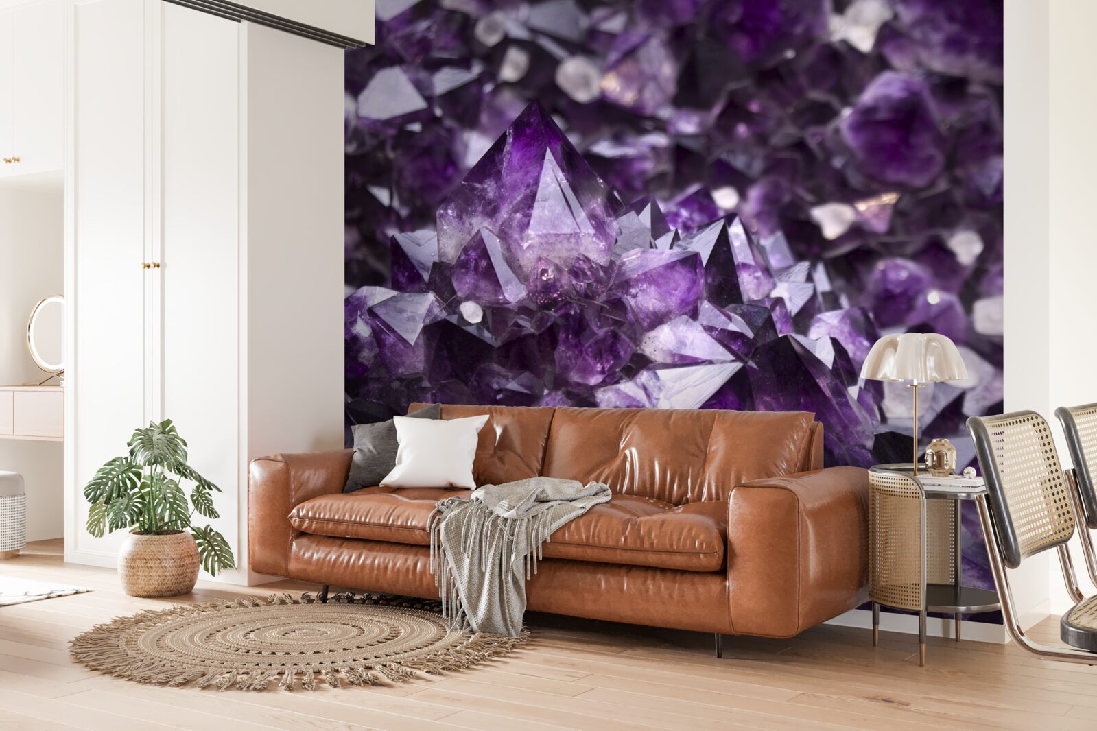Fototapeta fialové kryštály
