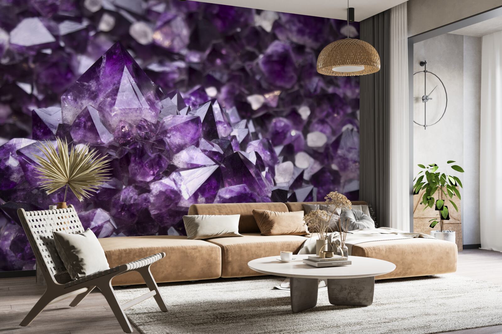 Fototapeta fialové kryštály