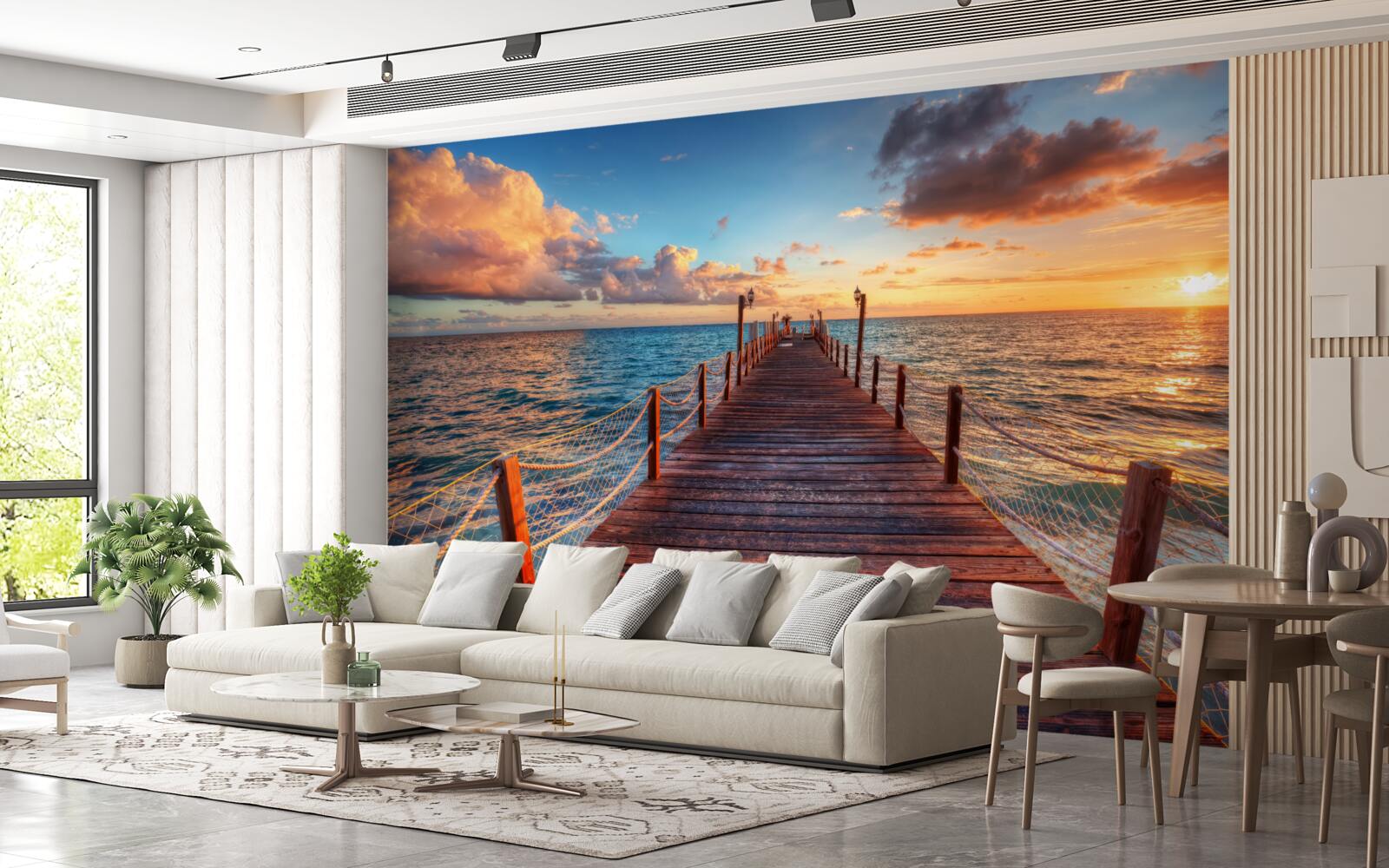 Fototapeta most siahajúci k moru