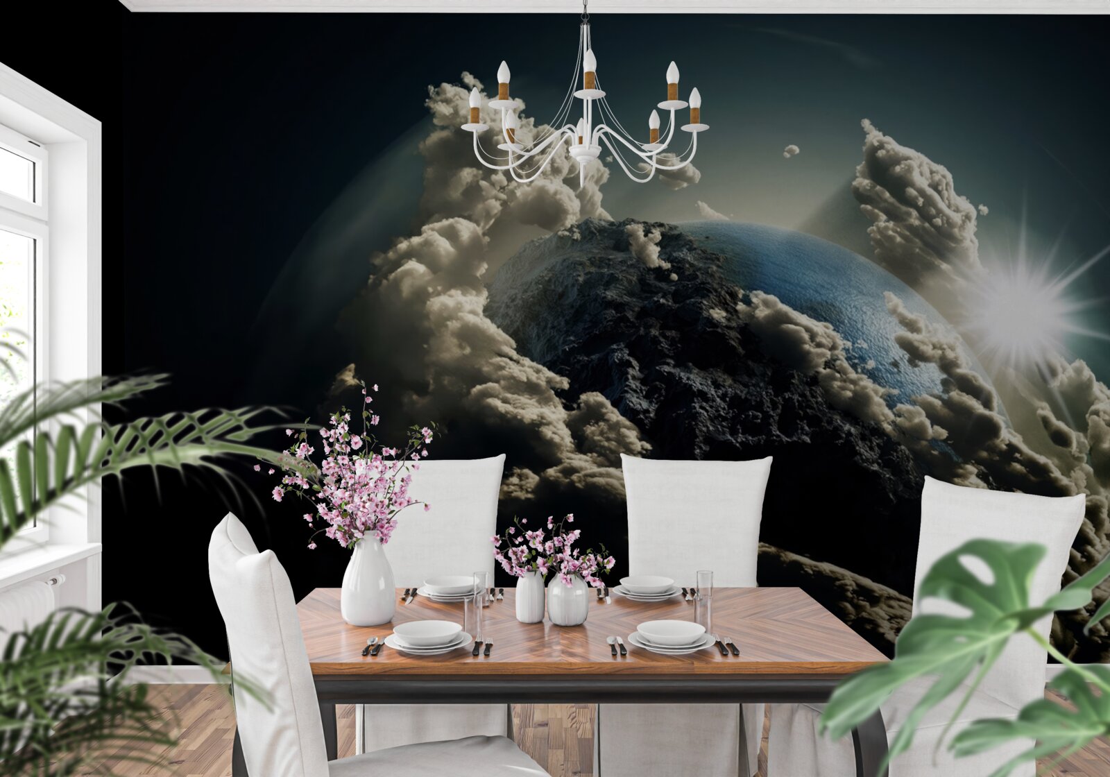 Fototapeta oblaky obklopujú zem