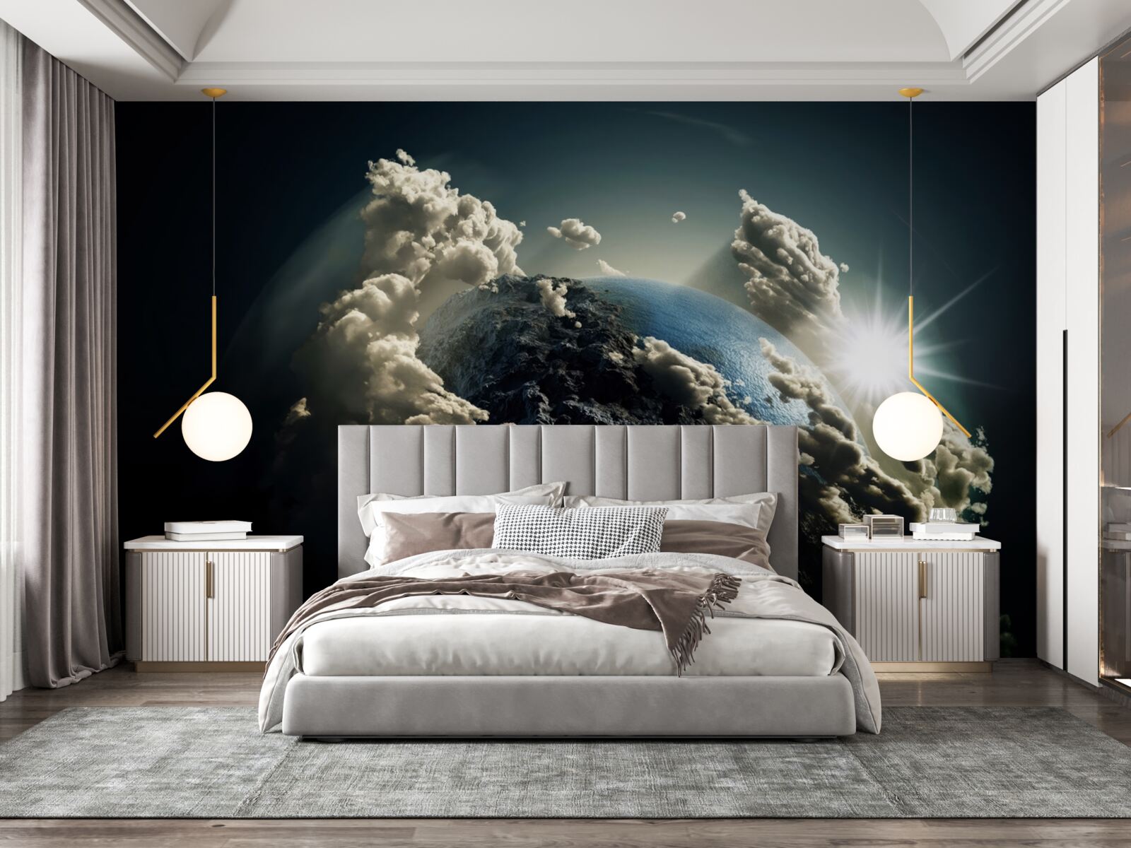 Fototapeta oblaky obklopujú zem