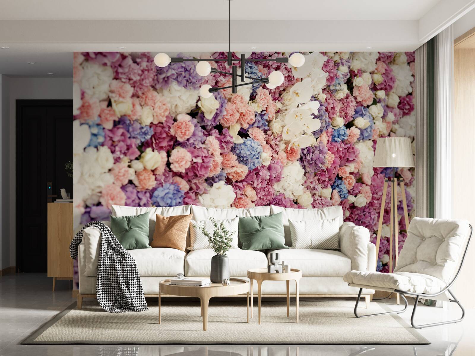 Fototapeta pozadie z viacfarebných kvetov