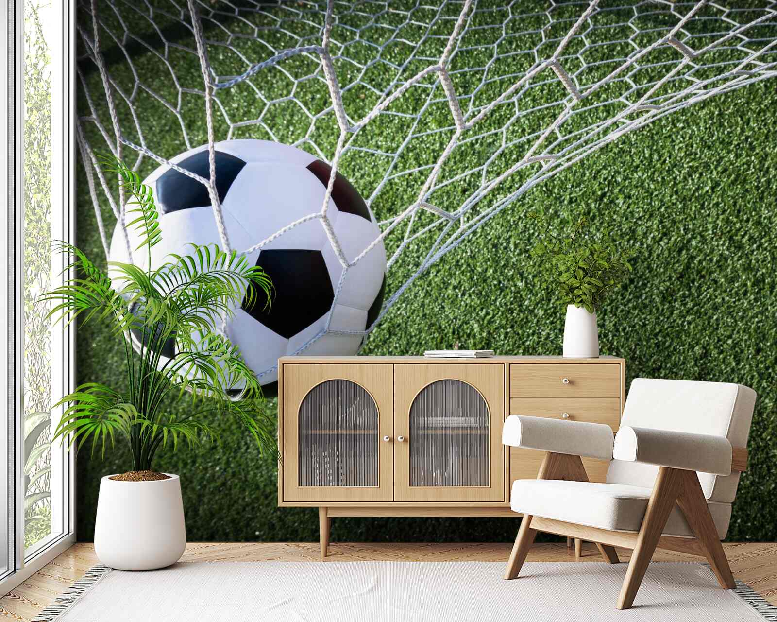 Fototapeta loptu v bránke