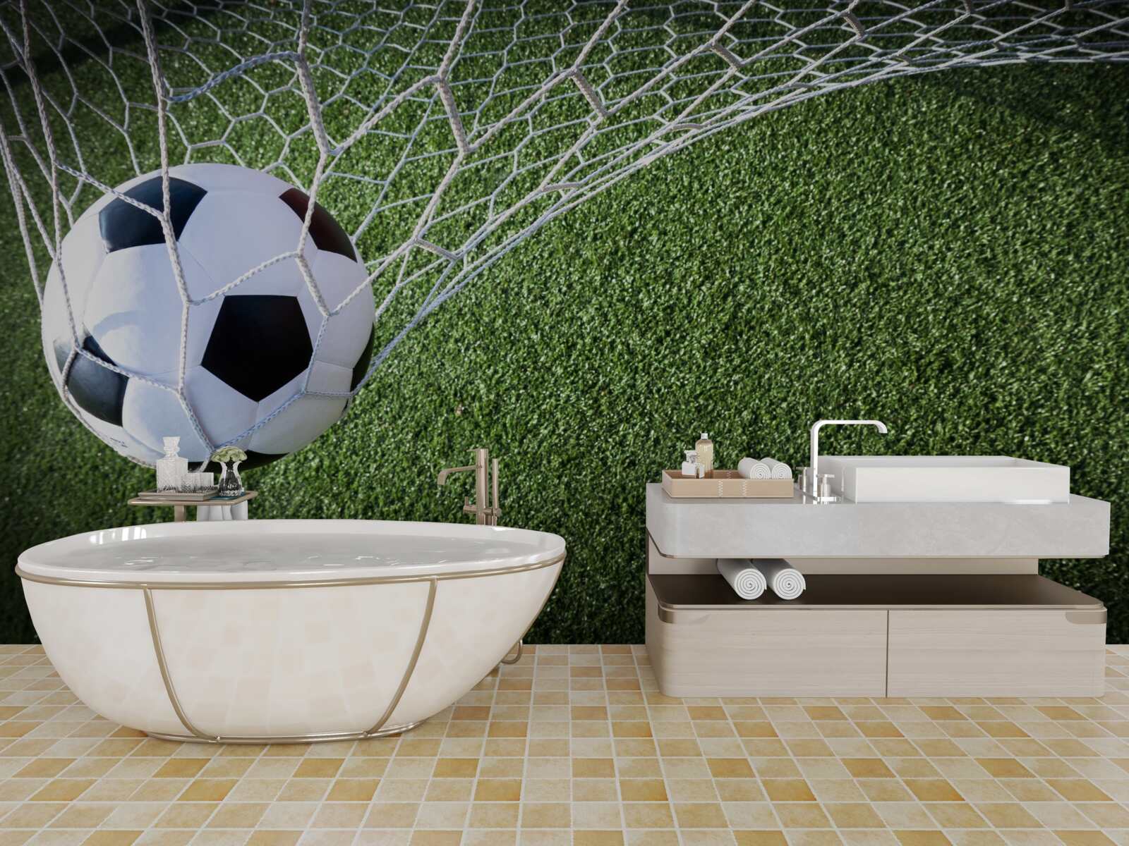 Fototapeta loptu v bránke