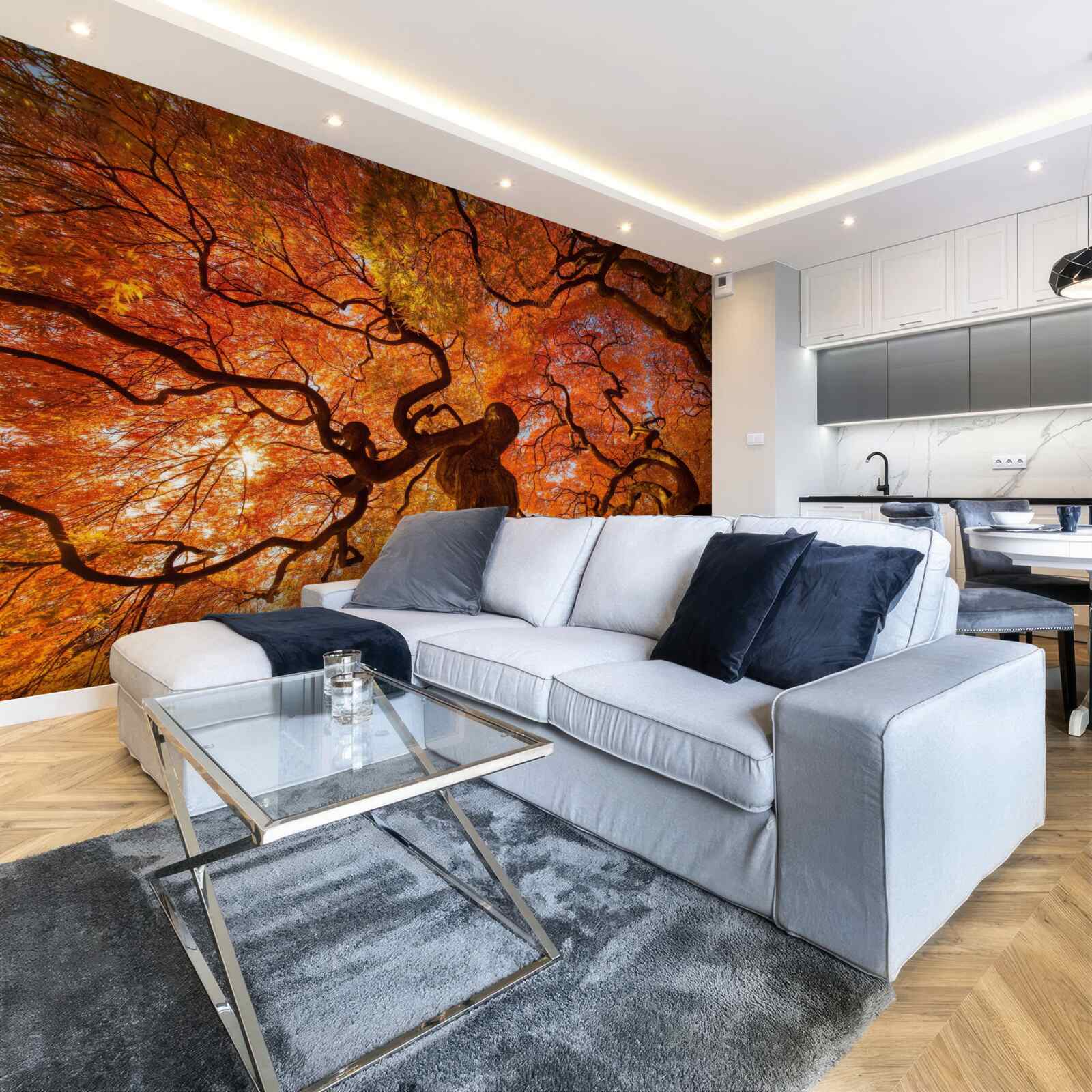 Fototapeta pohľad zdola na strom na jeseň