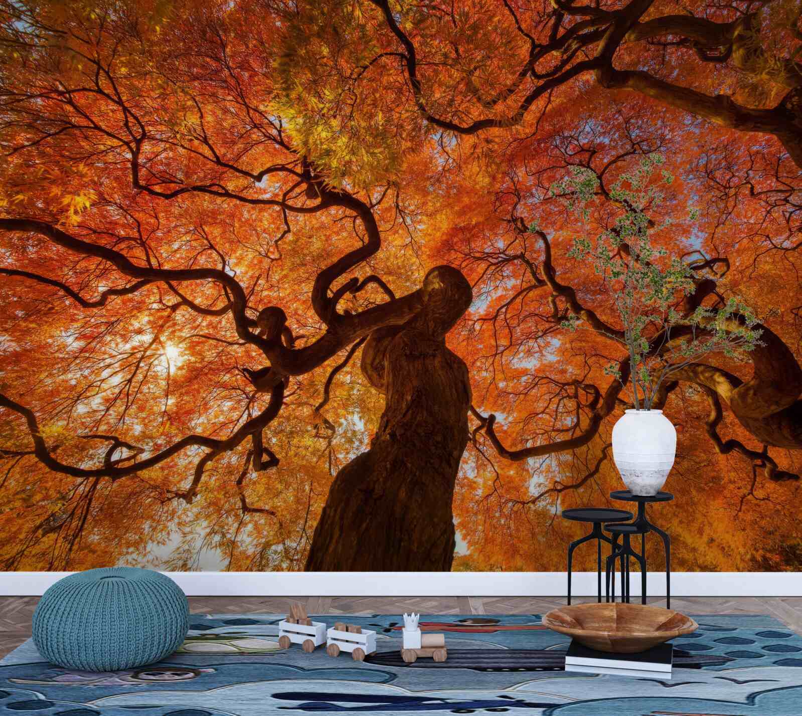 Fototapeta pohľad zdola na strom na jeseň