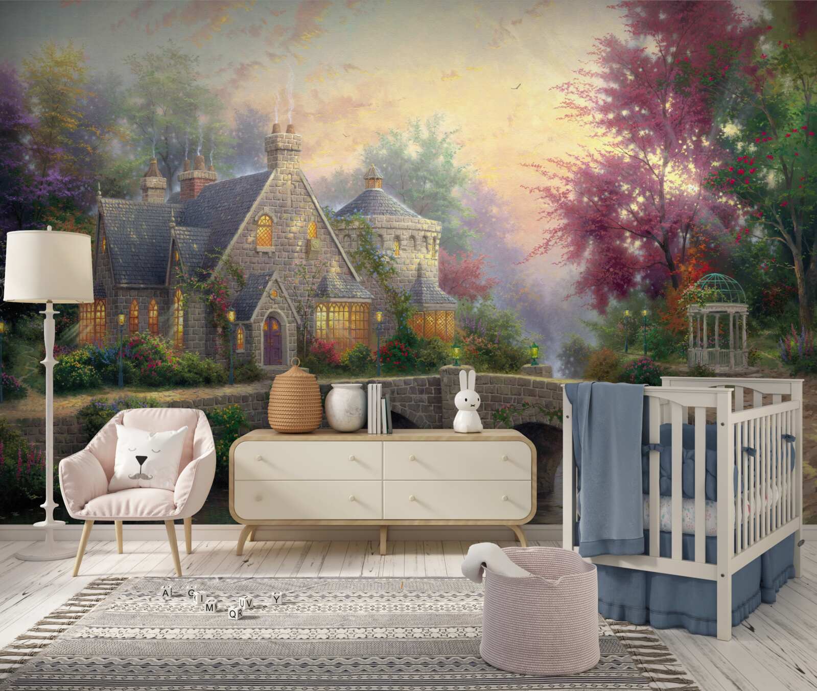 Fototapeta budova s ​​osvetlenými oknami