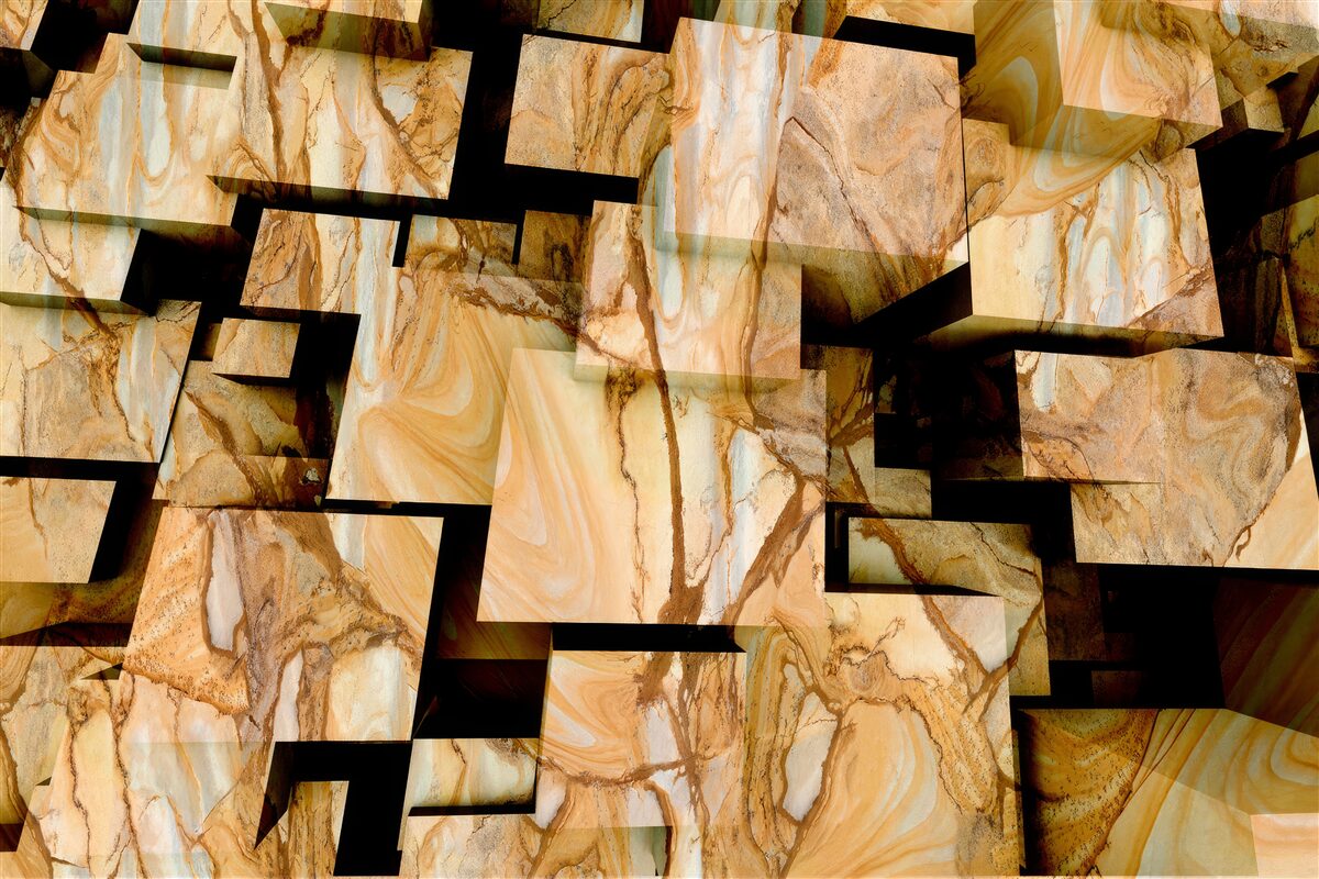 Fototapeta trojrozmerné hnedé štvorce