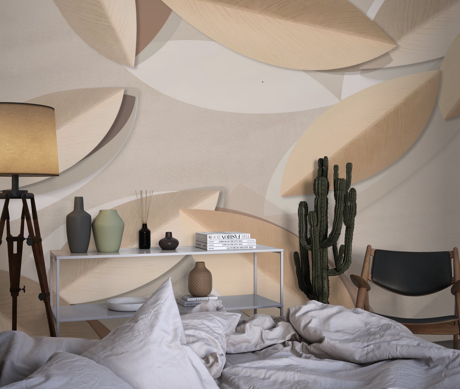 Fototapeta listy sú veľké a hnedé