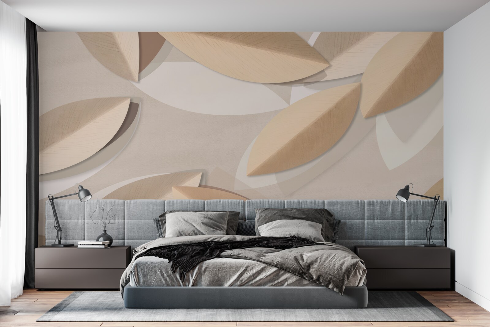 Fototapeta listy sú veľké a hnedé