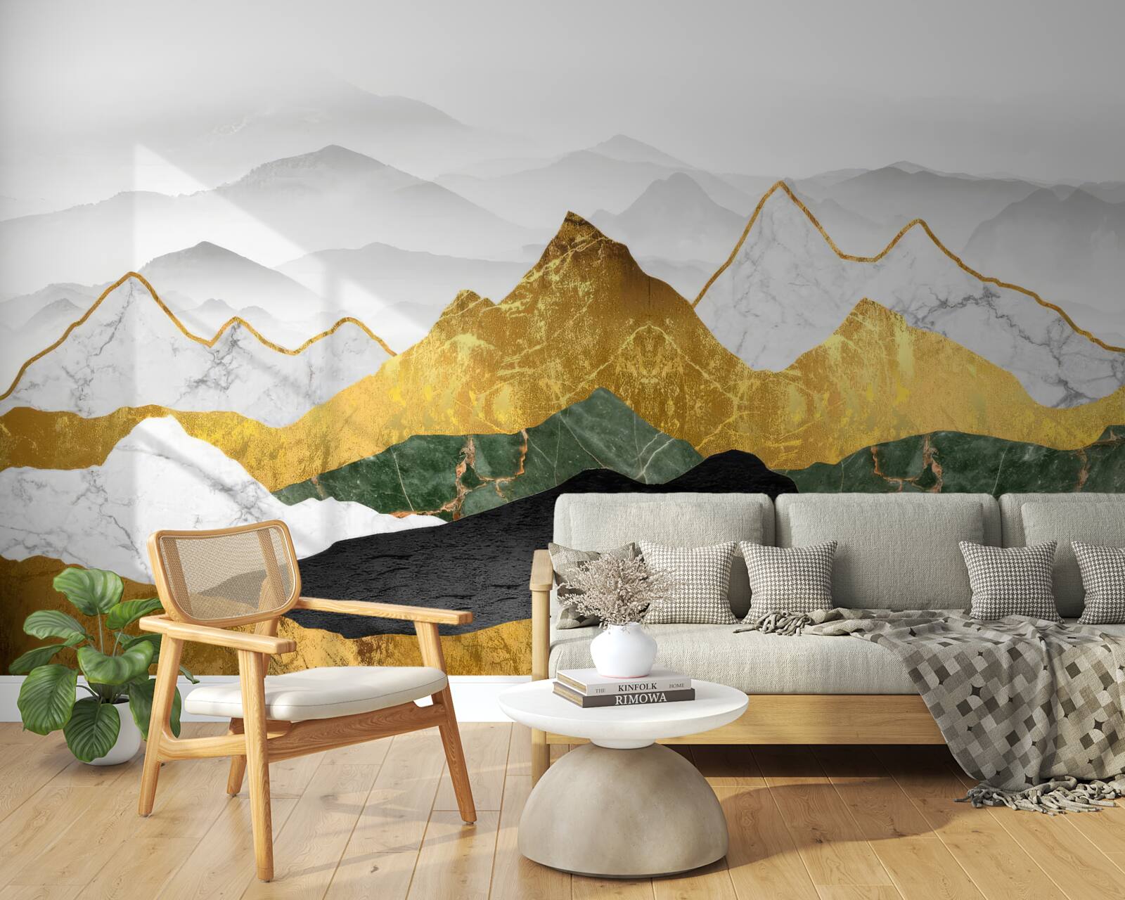 Fototapeta pruhy rôznych farieb na mramorovom pozadí