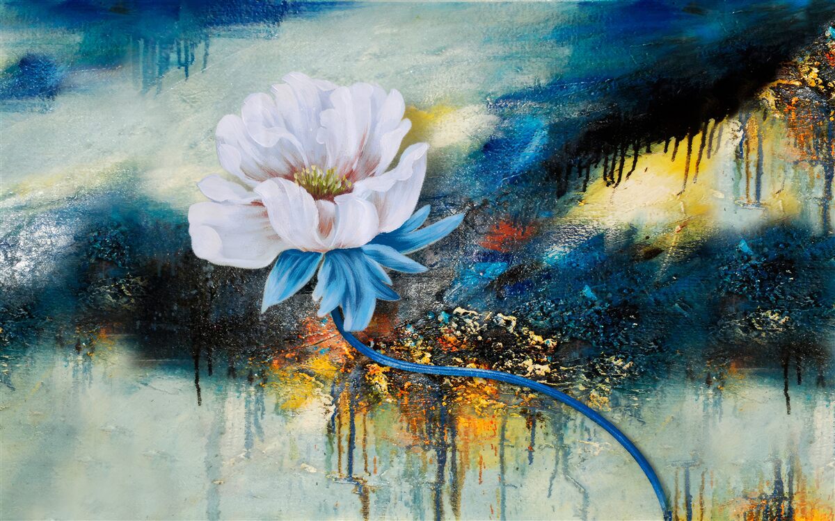 Fototapeta veľký biely kvet