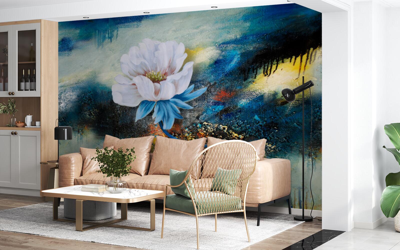 Fototapeta veľký biely kvet