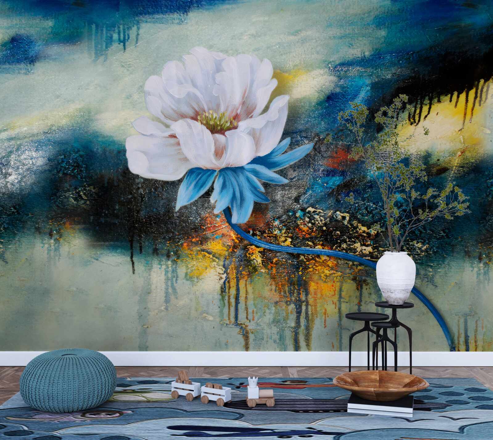 Fototapeta veľký biely kvet