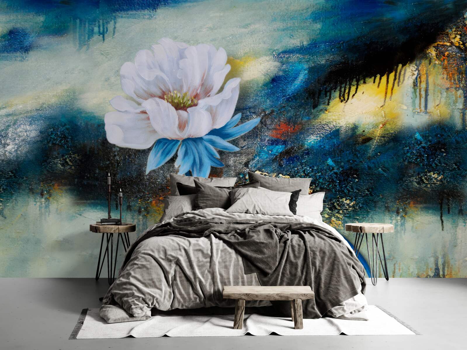 Fototapeta veľký biely kvet