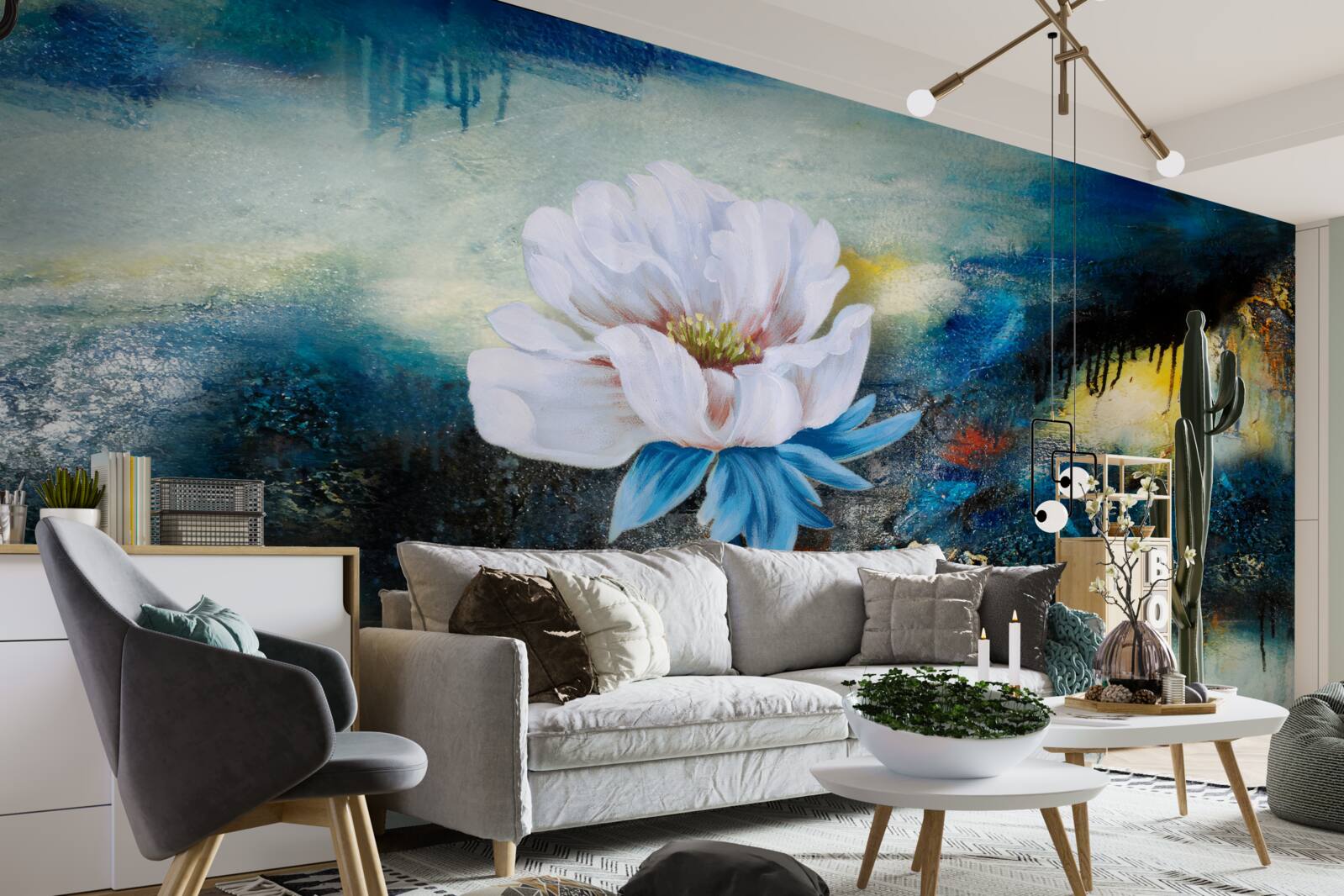 Fototapeta veľký biely kvet